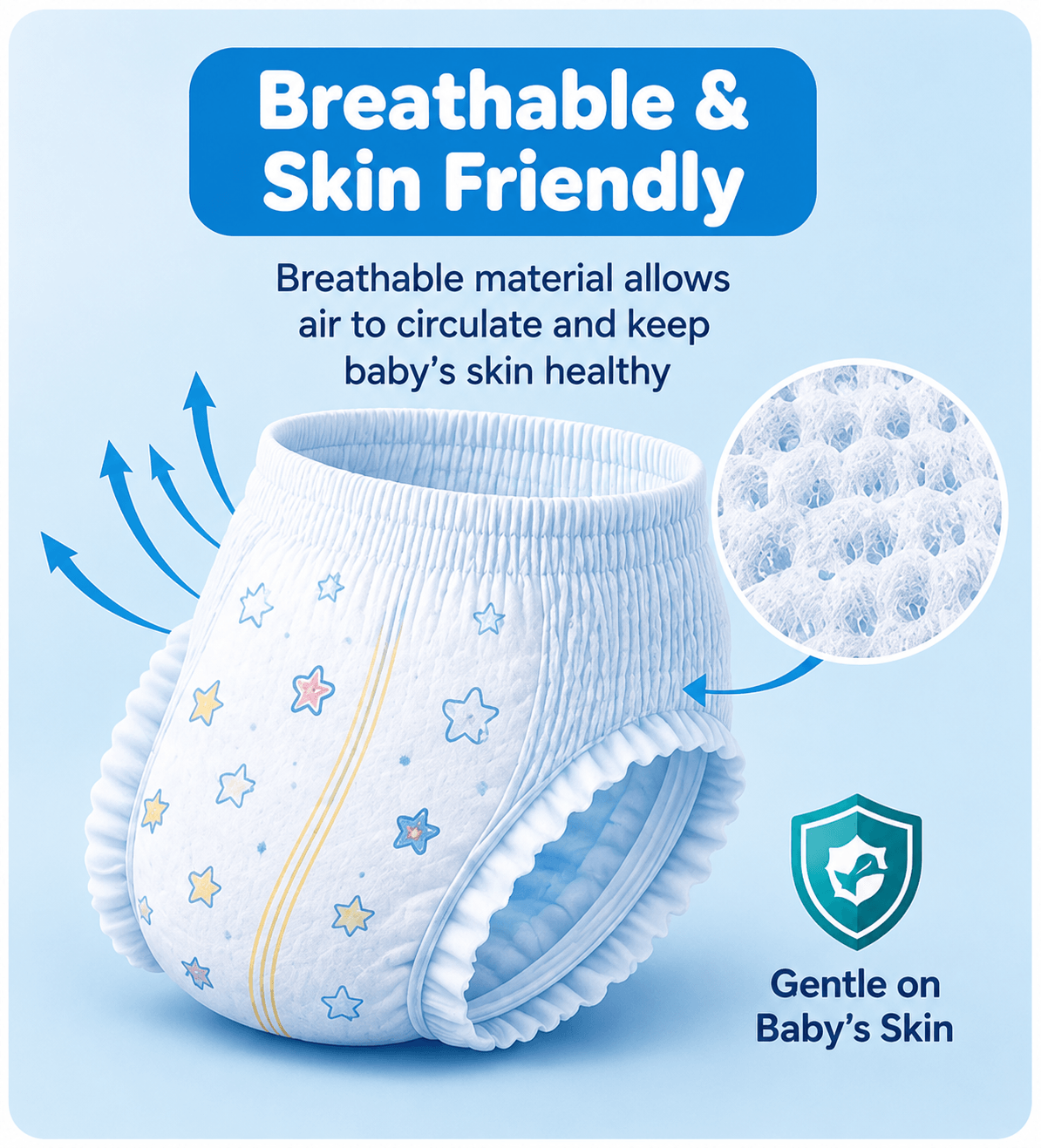 Akij Mum Mum Pant Disposable Diapers M Size (7-12kg): 40 pcs Specification 4