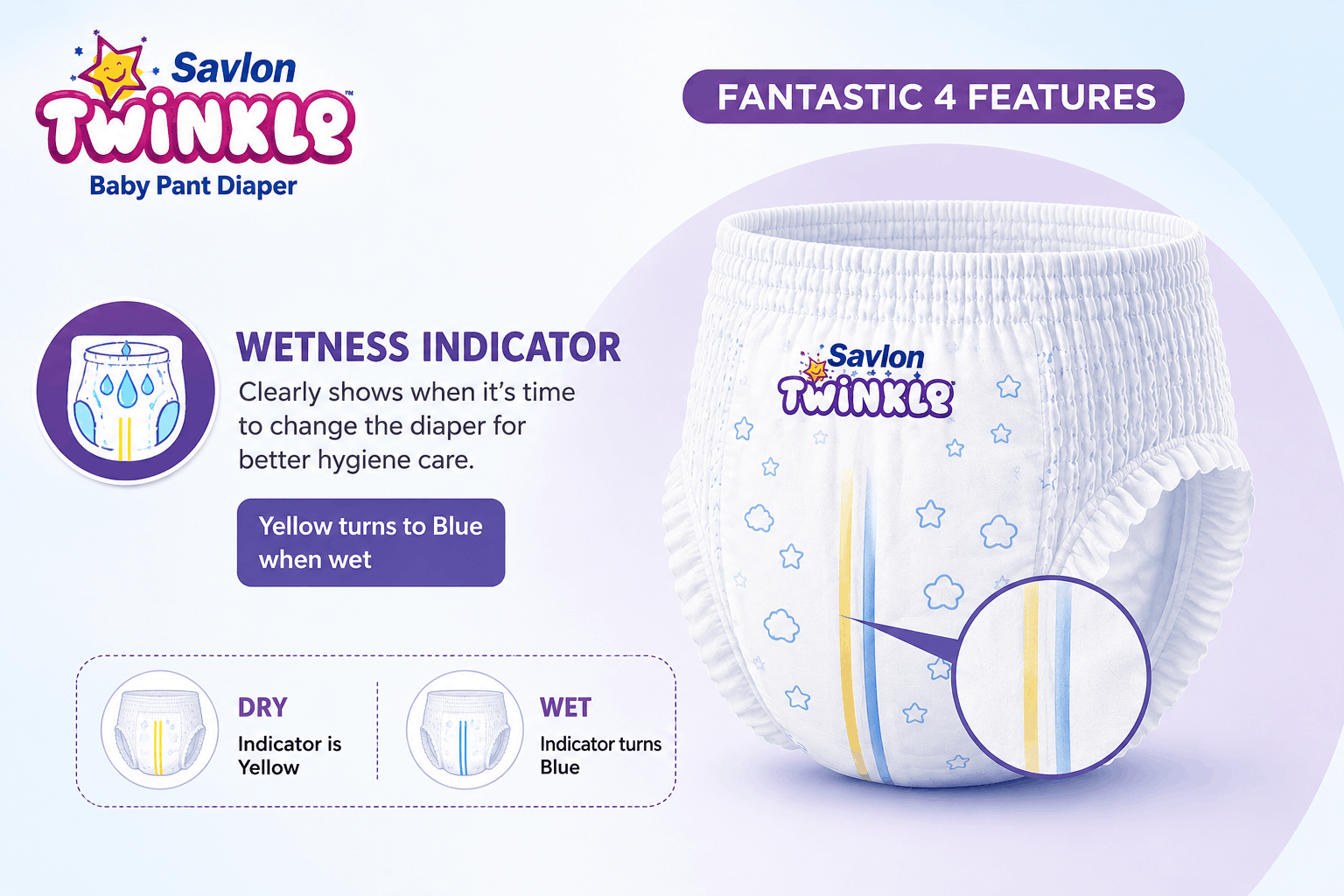 Savlon Twinkle Baby Pant Diaper S 42Pcs Specification 1